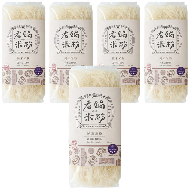 老鍋米粉 Set 100%純米 無添加 新竹特產, 200g, 5袋