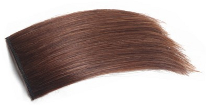 하이유니 인모 헤어뽕 똑딱이 붙임머리 피스 8 x 10cm, 라이트브라운, 1개