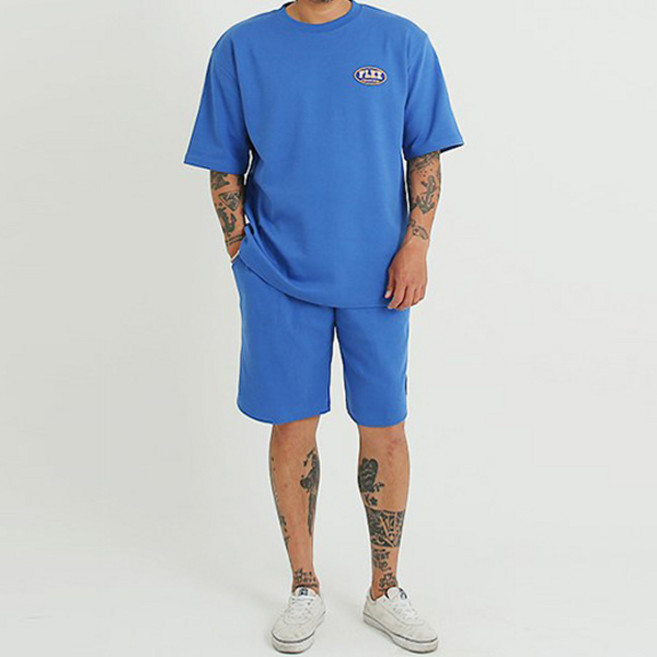 파이브라지 남성용 빅사이즈 플렉스 패치 오버핏 트레이닝 세트