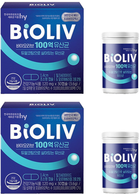 바이오리브 100억 유산균, 30정, 2개