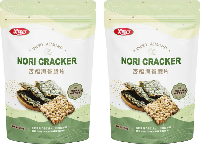美味田 杏福海苔脆片, 200g, 2包