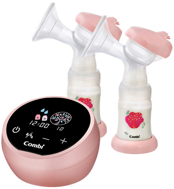 Combi 康貝 自然吸韻雙邊電動吸乳器 LX DEBP20PI, 粉色, 1組