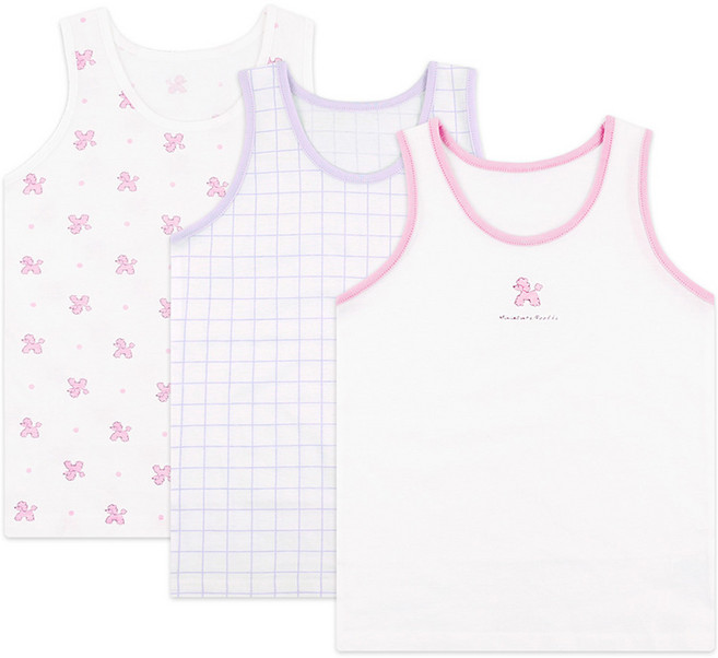 Maykids 女童可愛貴賓狗背心3件組