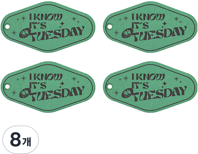 벤딕트 차량용 종이 방향제 퍼퓸 샤쉐 프래그런스 태그 11g, NEW CAR(화요일), 8개