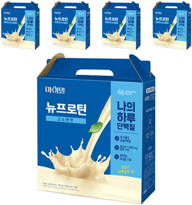 마이밀 정품 뉴프로틴 고소한맛, 190ml, 80개
