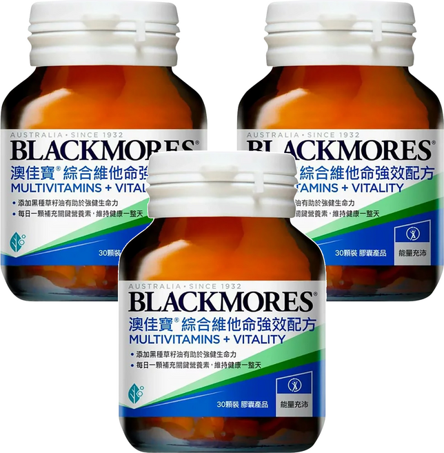 BLACKMORES 澳佳寶 綜合維他命強效配方膠囊, 30顆, 3罐