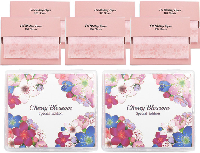 바루쟈 거울케이스 기름종이 벚꽃, 2개, 400매입