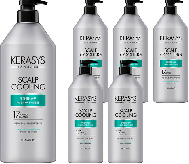 케라시스 두피 쿨링 단백질 샴푸, 980ml, 6개
