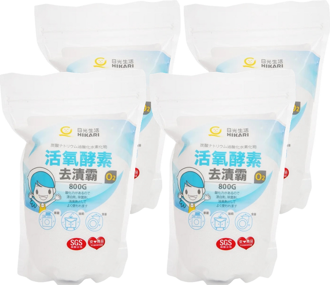 HIKARI 日光生活 活氧酵素去漬霸, 800g, 4包