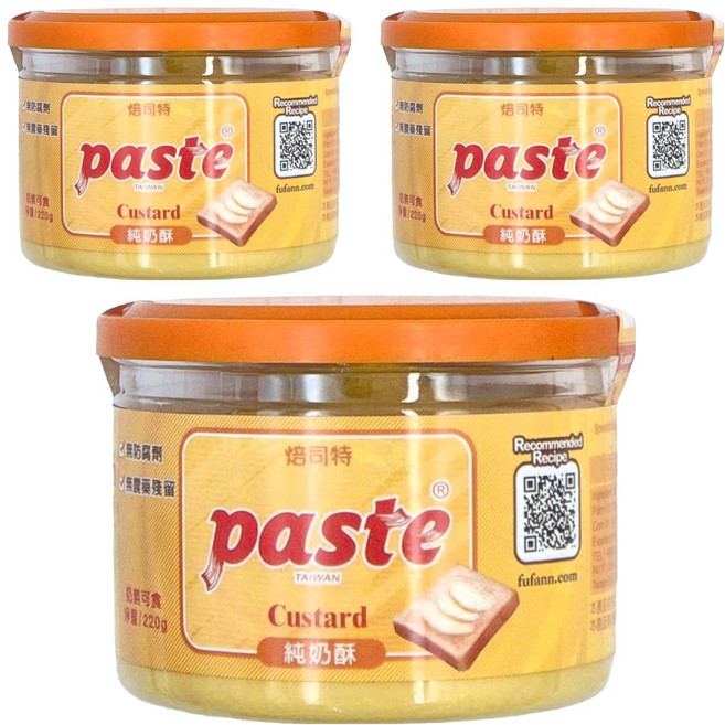 paste 焙司特 純奶酥, 220g, 3罐