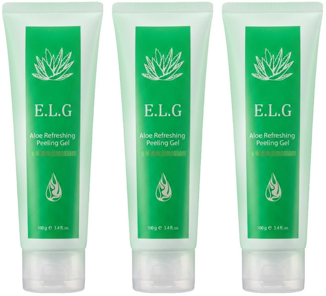 E.L.G 依洛嘉 蘆薈清爽去角質凝膠, 100g, 3條