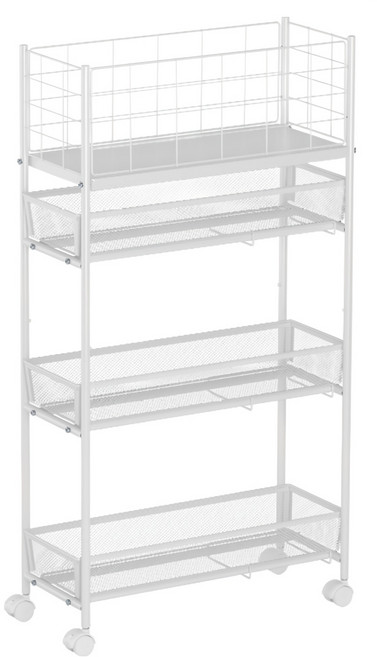 TRUELIFE 盒理收納 OUTLET 縫隙抽屜推車 夾縫/收納/置物推車, 白色, 1個