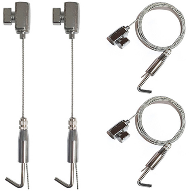 벽면 레일 T형 걸이, 실버, 4개