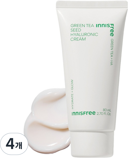 INNISFREE 綠茶籽玻尿酸保濕霜, 80ml, 4條