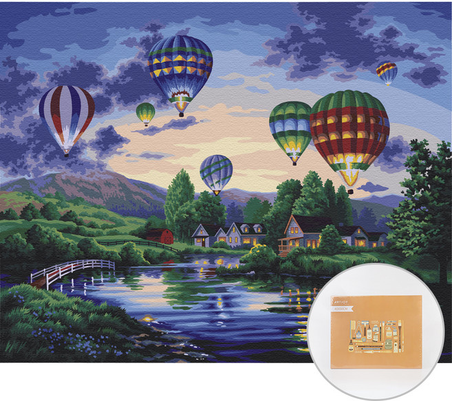 아트조이 DIY 명화그리기 가로형 50 x 40cm, 열기구, 1개