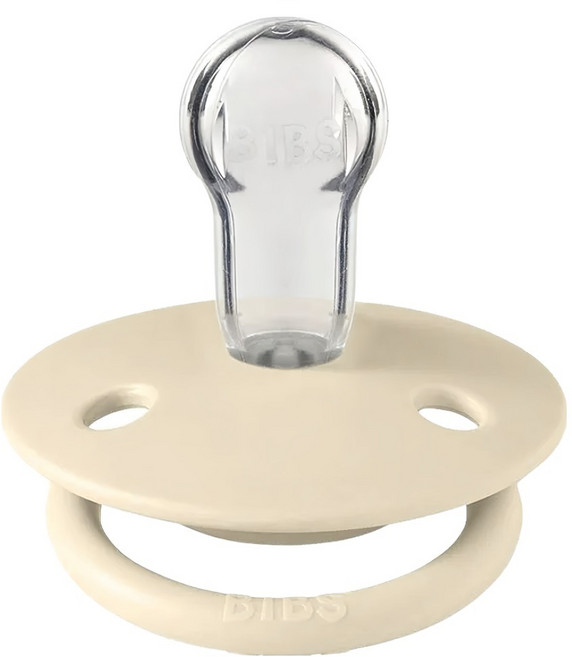 BIBS De Lux 矽膠奶嘴 - 象牙白 圓形 丹麥製, 0~18m, 1個