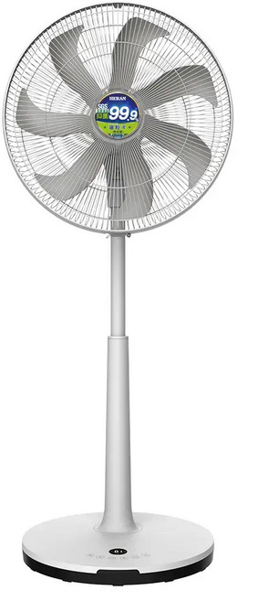 HERAN 禾聯 16吋奈米銀抑菌DC風扇 灰色, HDF-16AH76G