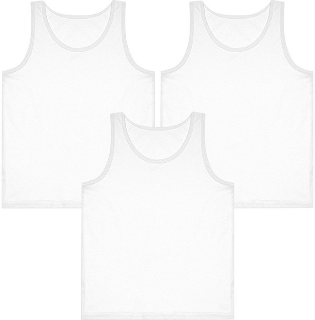 BASE ALPHA ESSENTIALS 男童純棉日常背心 3件組