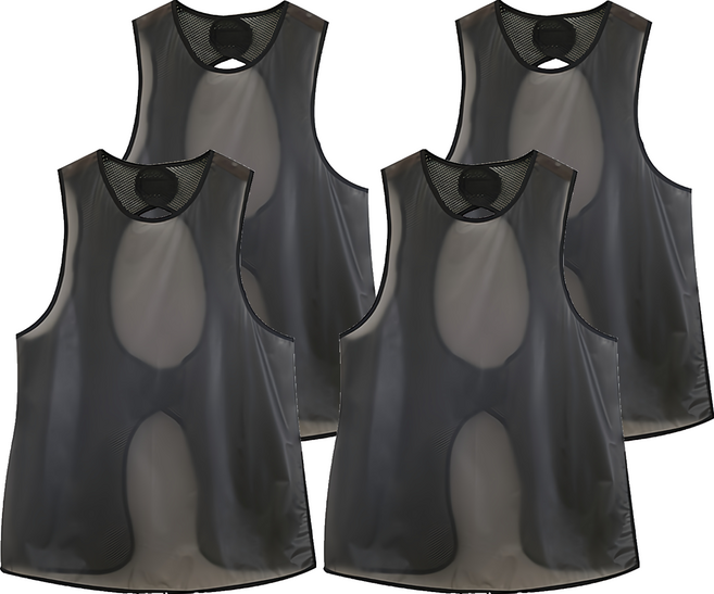 메오 TPU 조끼형 심플 방수 앞치마 숏, 블랙, 4개