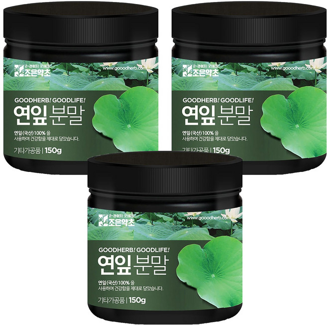 조은약초 연잎분말, 3개, 150g