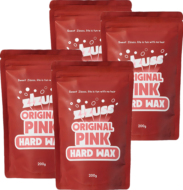 지저쓰 오리지널 핑크 하드왁스 모든부위용, 200g, 4개