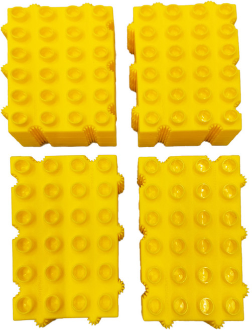 Morphun 創意積木底板 12pcs, 黃色, 1組