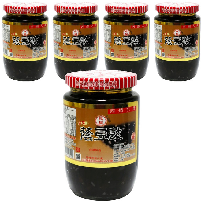 良泉 蔭豆豉 古法手工釀造 西螺名產 醬料, 380g, 5罐