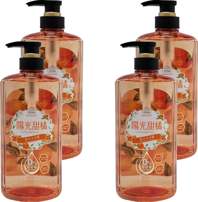 美吾髮 沐浴露 陽光甜橘, 700ml, 4件