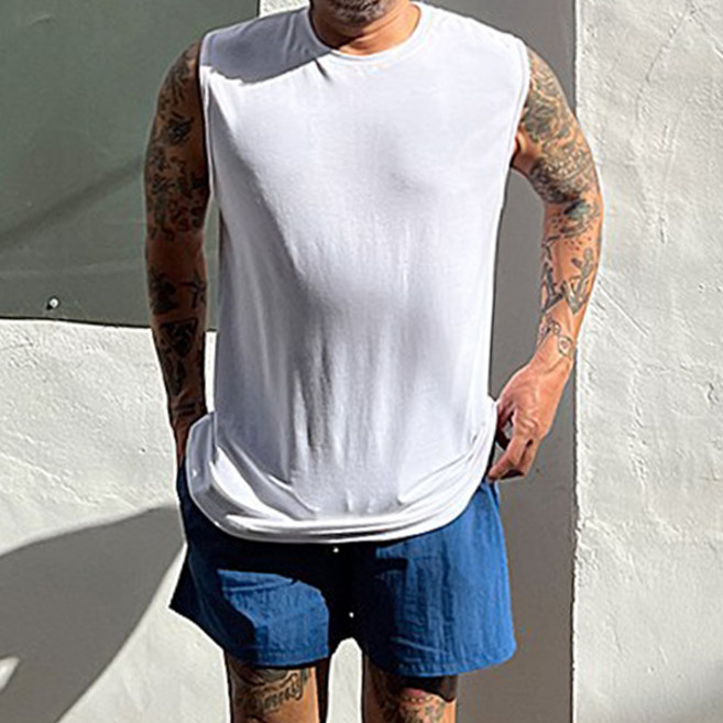 파이브라지 빅사이즈 오버핏 여름 바캉스 무지 박스 나시티