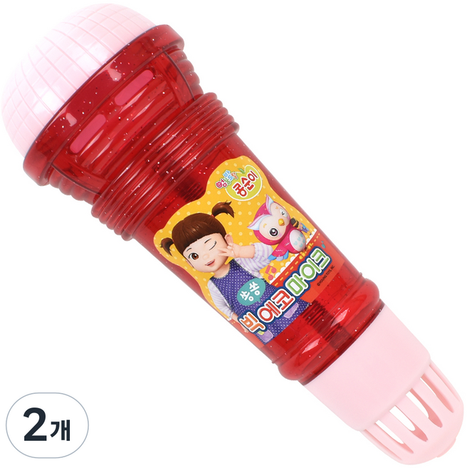 콩순이 쏭쏭 에코 마이크 완구, 빨강, 2개