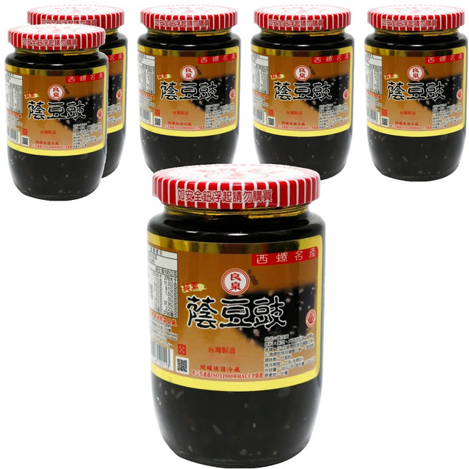 良泉 蔭豆豉 古法手工釀造 西螺名產 醬料, 380g, 6罐