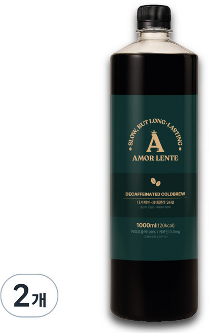 아몰렌떼 디카페인 과테말라 콜드브루 더치커피, 1L, 1개입, 2개