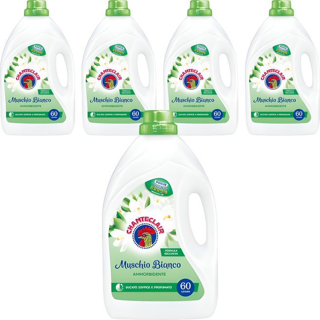 샹떼클레어 섬유유연제 화이트머스크 본품, 3L, 5개