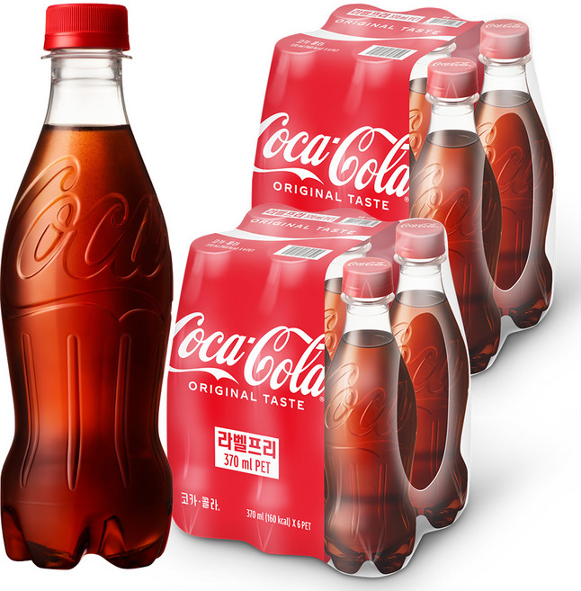 코카콜라 오리지널 무라벨, 370ml, 12개