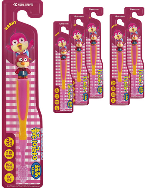 뽀로로 뽀로로와 친구들 유아 칫솔, 해리, 1개입, 6개