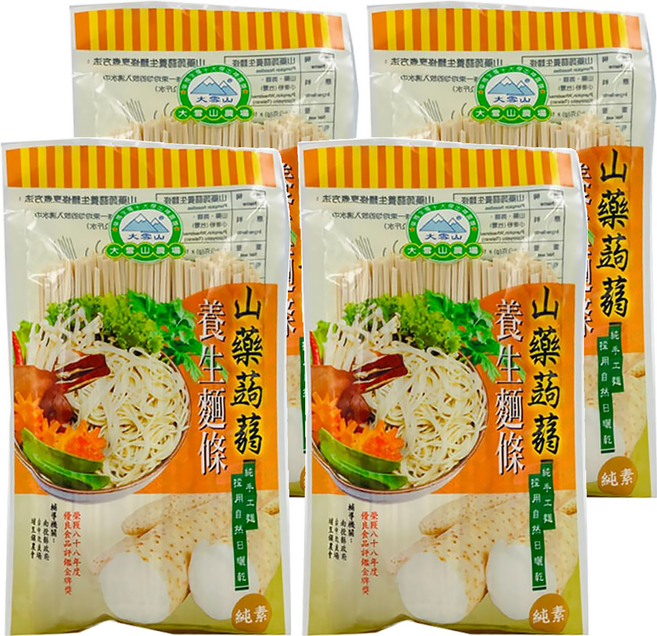大雪山農場 山藥蒟蒻麵, 250g, 4包