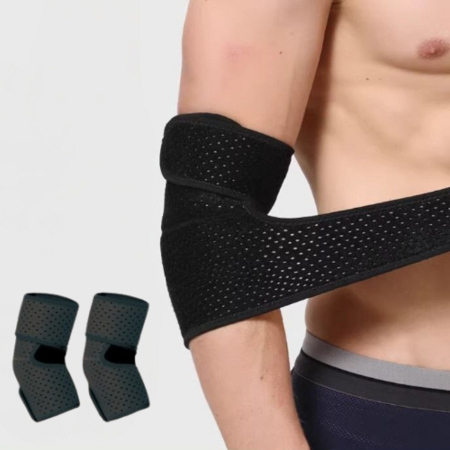 헨센 편안한 팔꿈치 보호대, 2개, 블랙