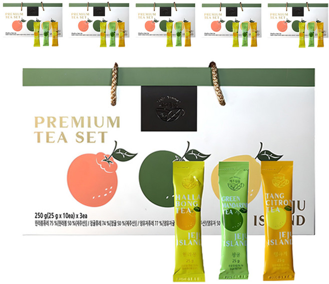 제주담움 프리미엄 차스틱 한라봉 x 10p + 청귤 x 10p + 댕유자 x 10p 세트, 25g, 30개입, 6세트