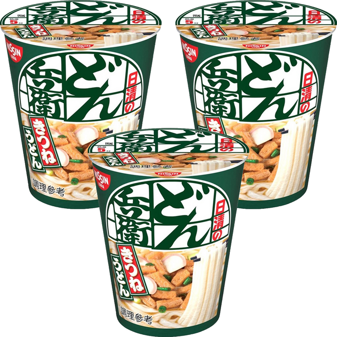 NISSIN 日清 咚兵衛 日式油豆腐杯裝烏龍麵 82g, 3入