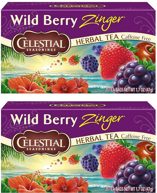 CELESTIAL SEASONINGS 詩尚草本 野莓活力茶, 2.35g, 20包, 2盒