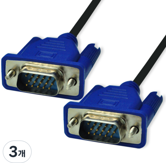 엠비에프 세미 RGB VGA 모니터 케이블 MBF-SRGB0030, 3개, 3m