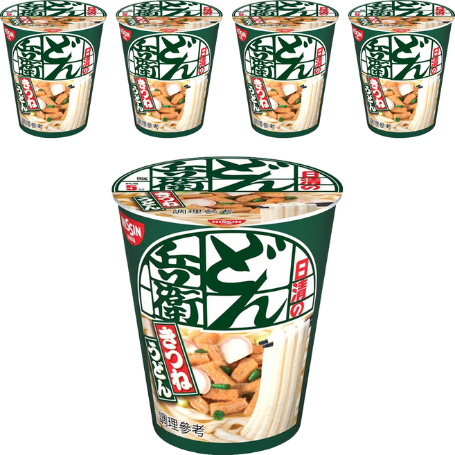 NISSIN 日清 咚兵衛 日式油豆腐杯裝烏龍麵 82g, 5入