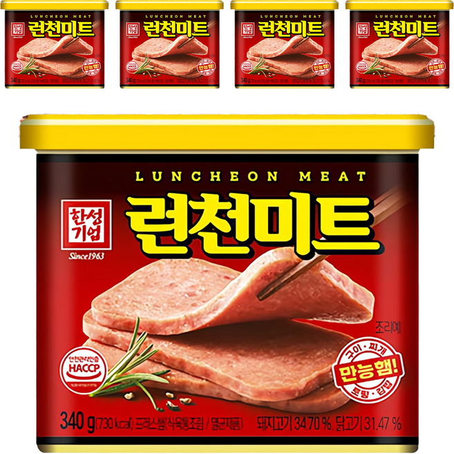 한성기업 런천 미트, 340g, 5개