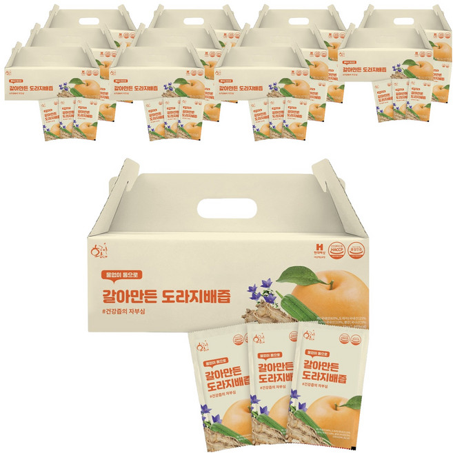 황금이네 국내산 갈아만든 도라지배즙, 100ml, 360개