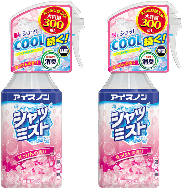 Hakugen Earth 白元 衣物涼感噴霧, 皂香, 300ml, 2瓶