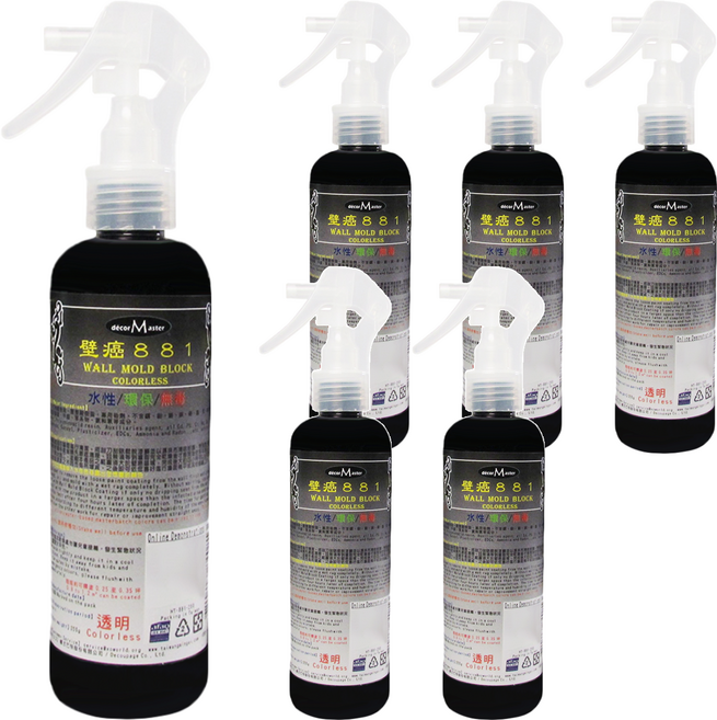 decorMaster 壁癌掰掰 22 x 6.5 x 5cm 透明, 250g, 6瓶