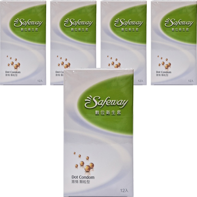 Safeway 舒位 激情顆粒型衛生套 52mm, 12個, 5盒