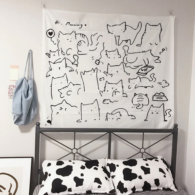 韓國掛布, 貓貓的一天 白色