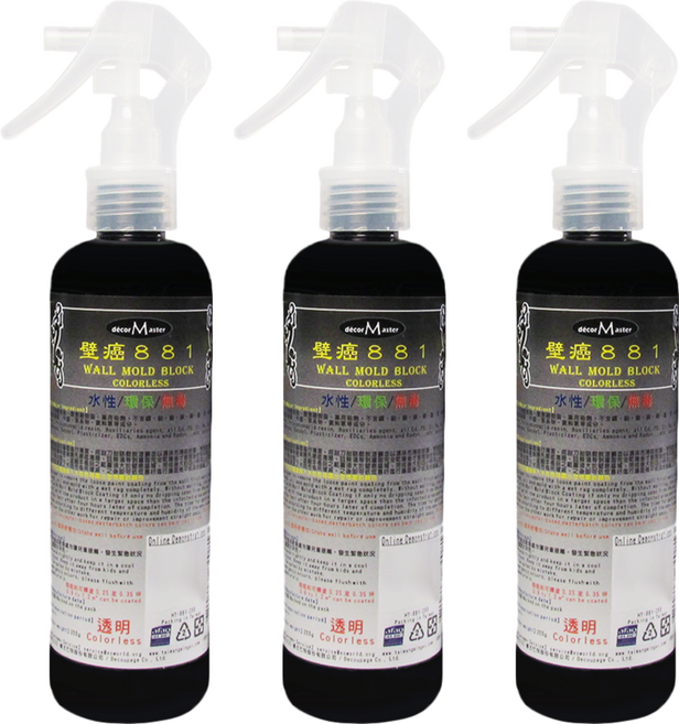 decorMaster 壁癌掰掰 22 x 6.5 x 5cm 透明, 250g, 3瓶
