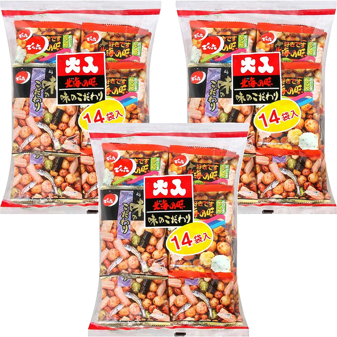 DENROKU 傳六 二色綜合豆果子, 341.6g, 3袋